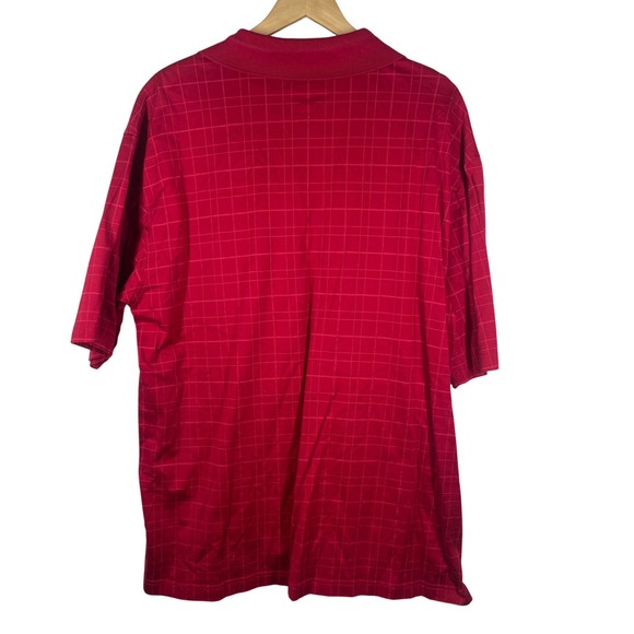 Tommy Hilfiger Texas Tech Polo Shirt Red Plaid Men's XXL 2XL - Picture 3 of 3